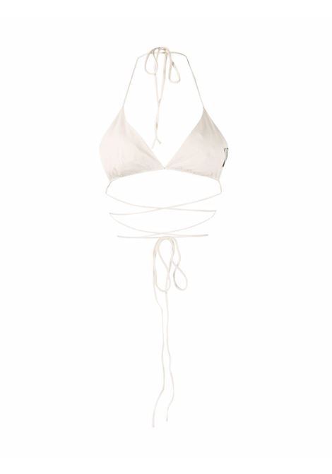 White flower-appliqué bikini top -  MAGDA BUTRYM - women MAGDA BUTRYM | 821321CRM